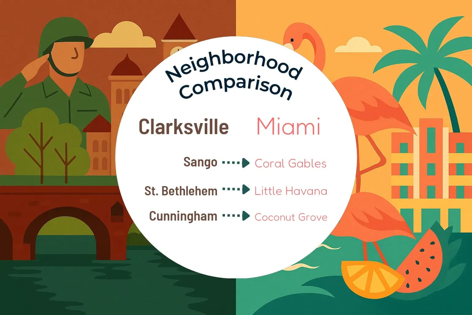 Clarksville vs Miami Neighborhood Comparison