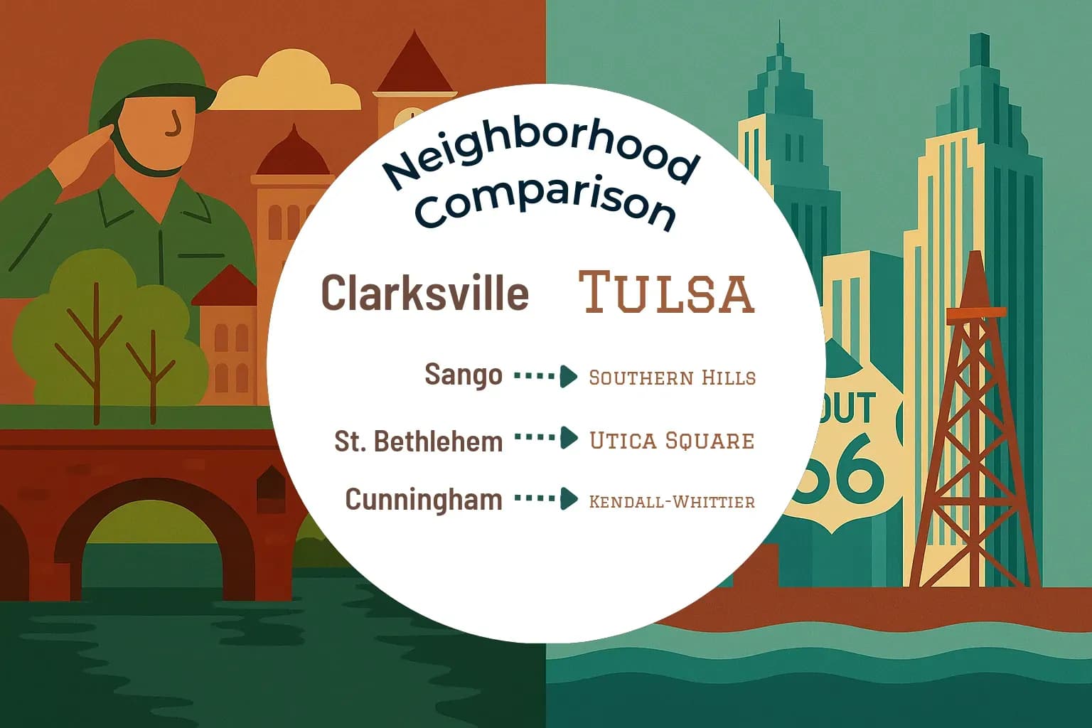 Clarksville vs Tulsa Neighborhood Comparison