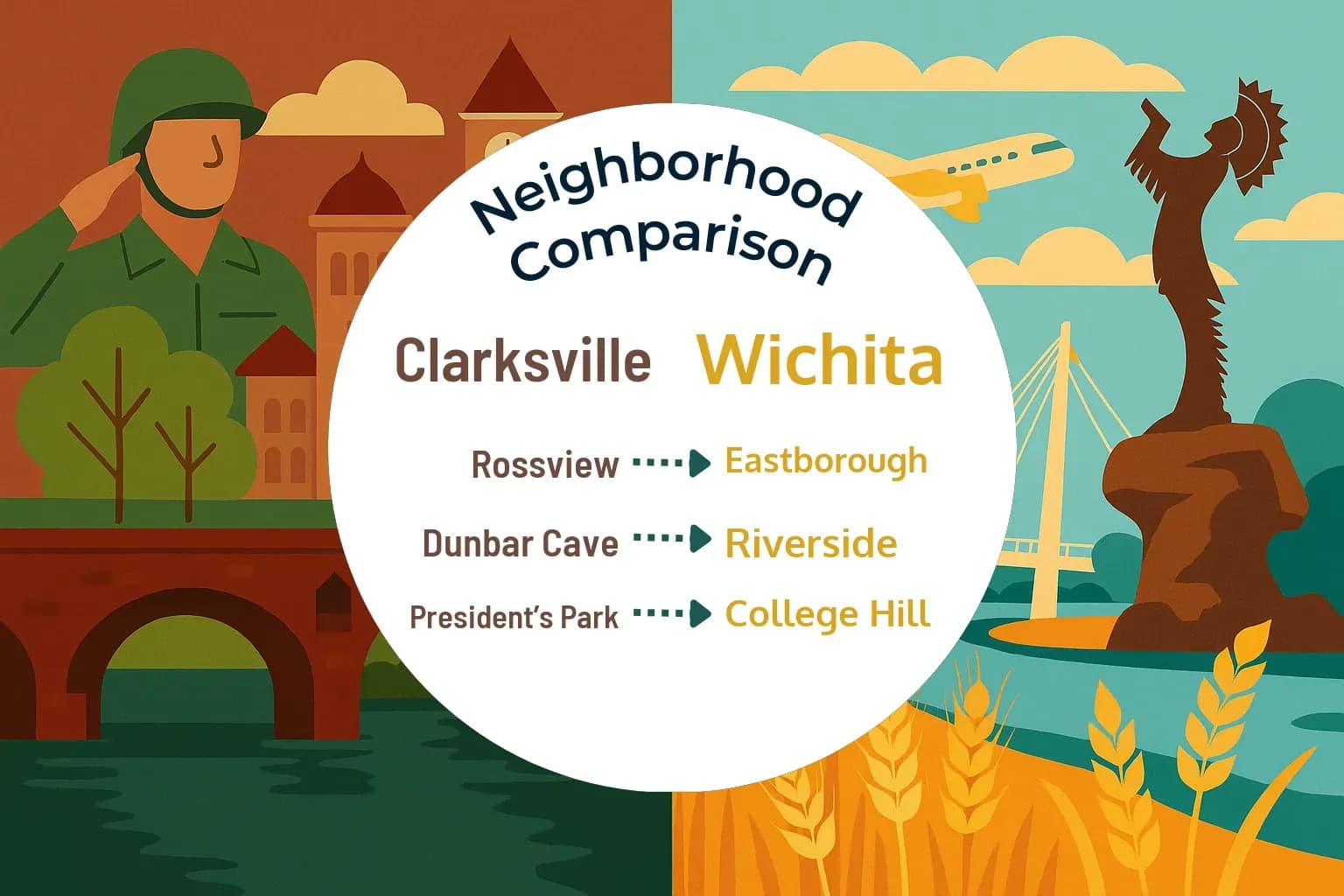 Clarksville vs Wichita Neighborhood Comparison