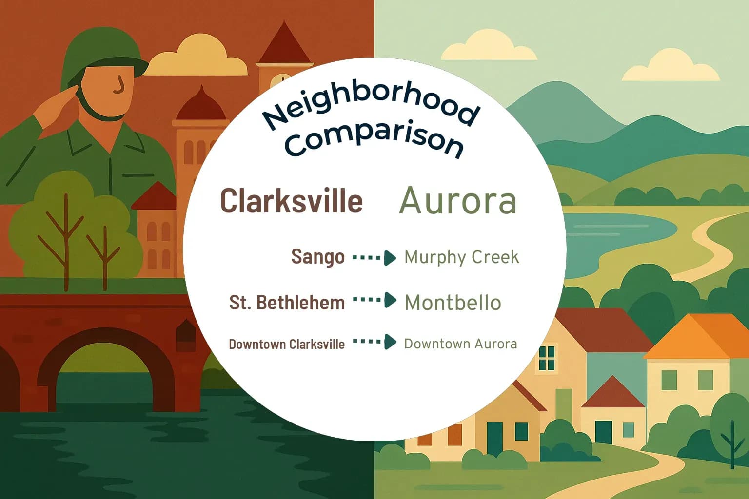 Clarksville vs Aurora Neighborhood Comparison