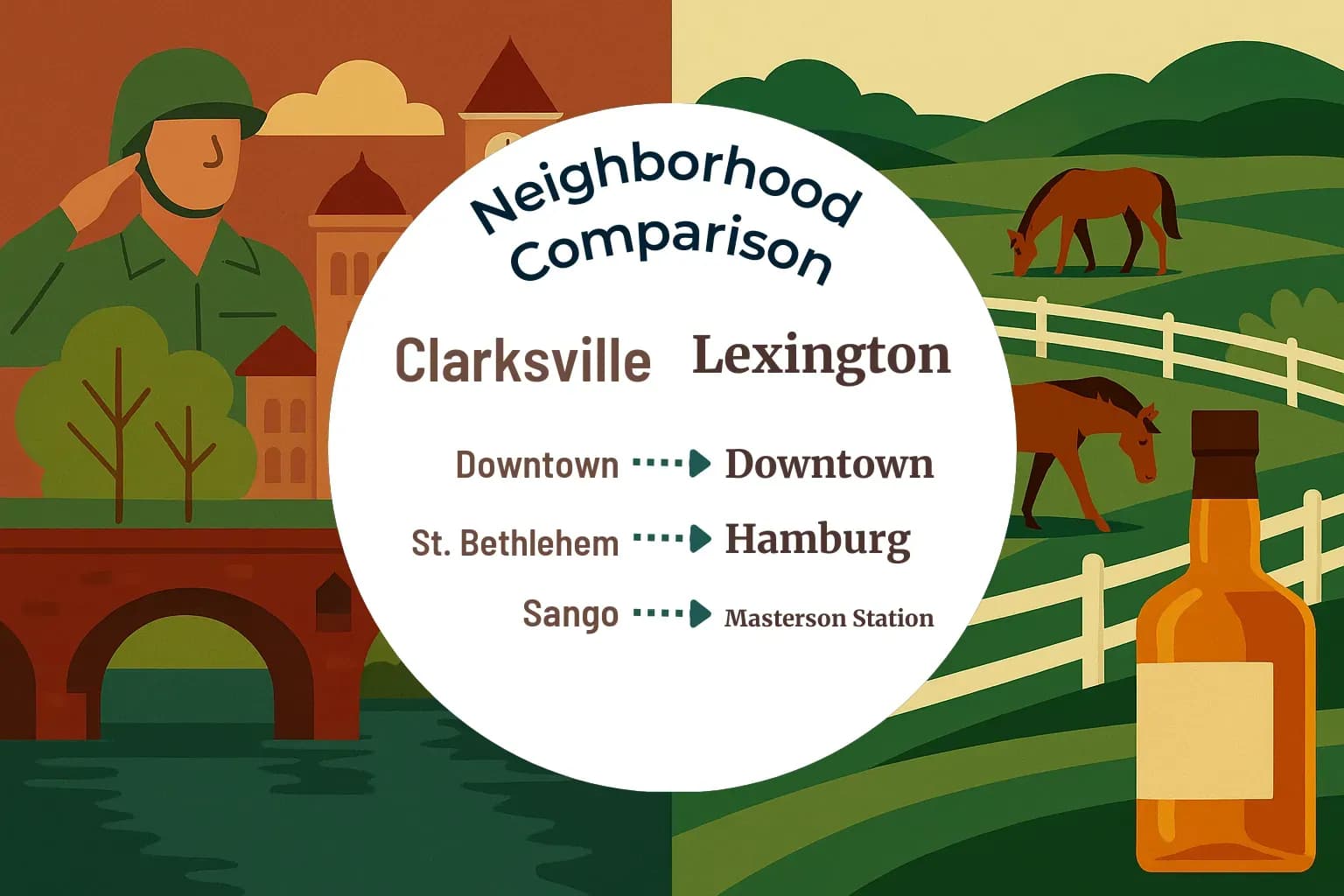 Clarksville vs Lexington Neighborhood Comparison