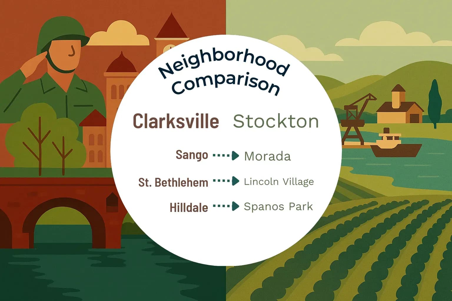 Clarksville vs Stockton Neighborhood Comparison