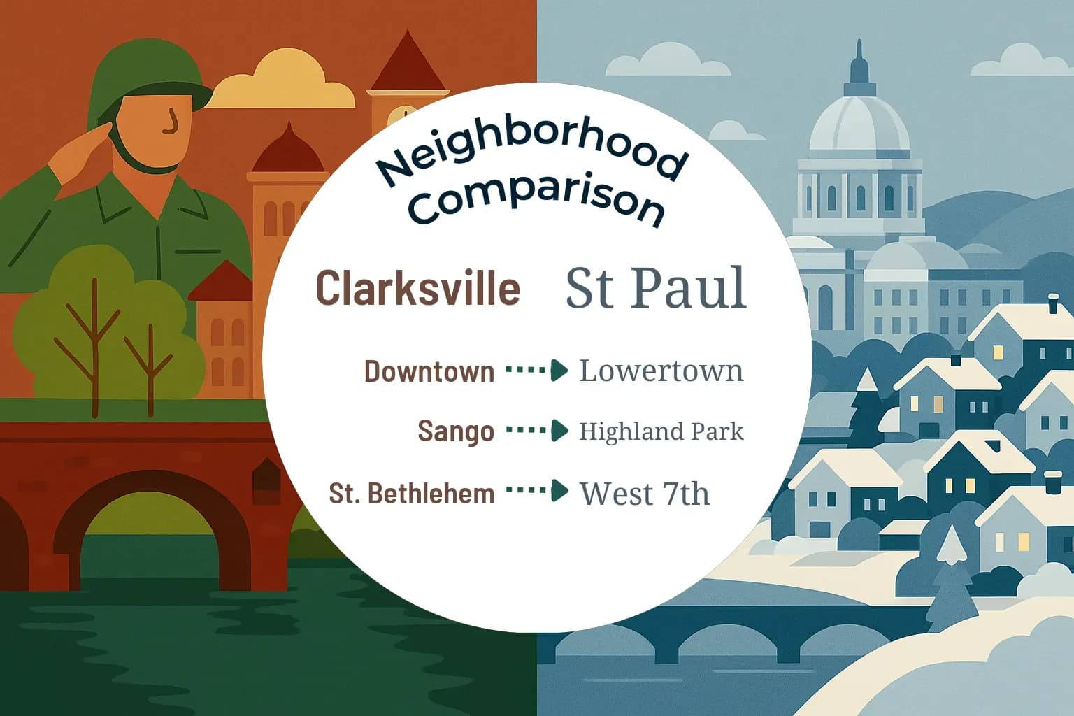 Clarksville vs St. Paul Neighborhood Comparison