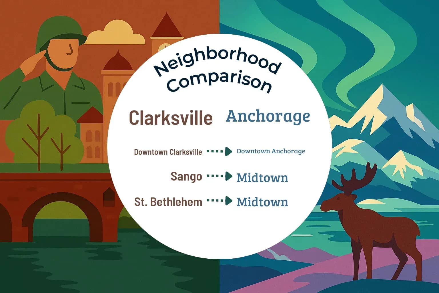 Clarksville vs Anchorage Neighborhood Comparison