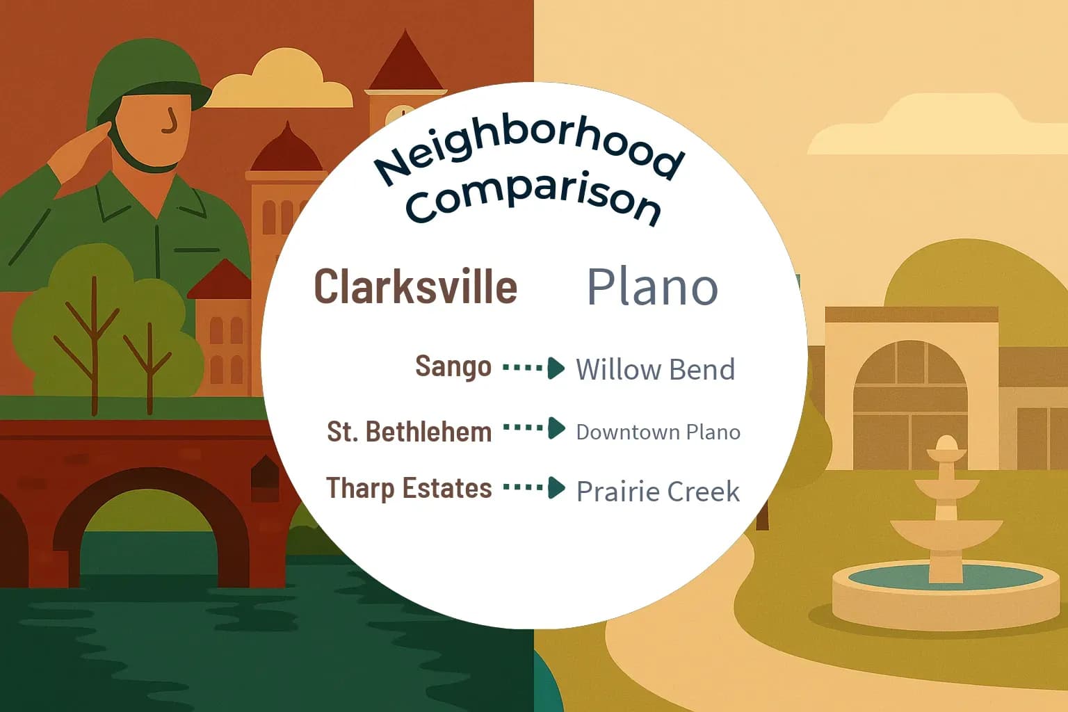 Clarksville vs Plano Neighborhood Comparison