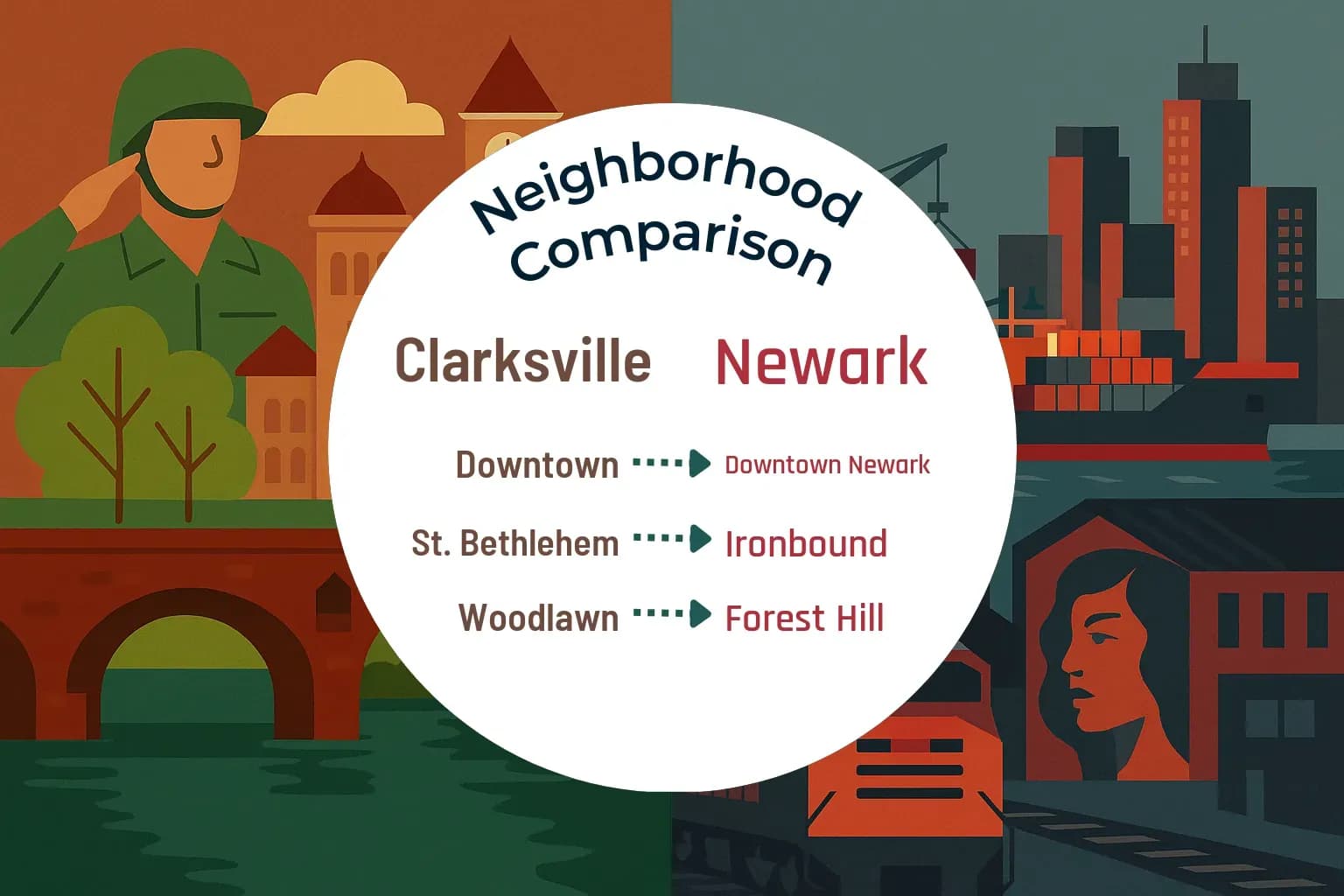 Clarksville vs Newark Neighborhood Comparison