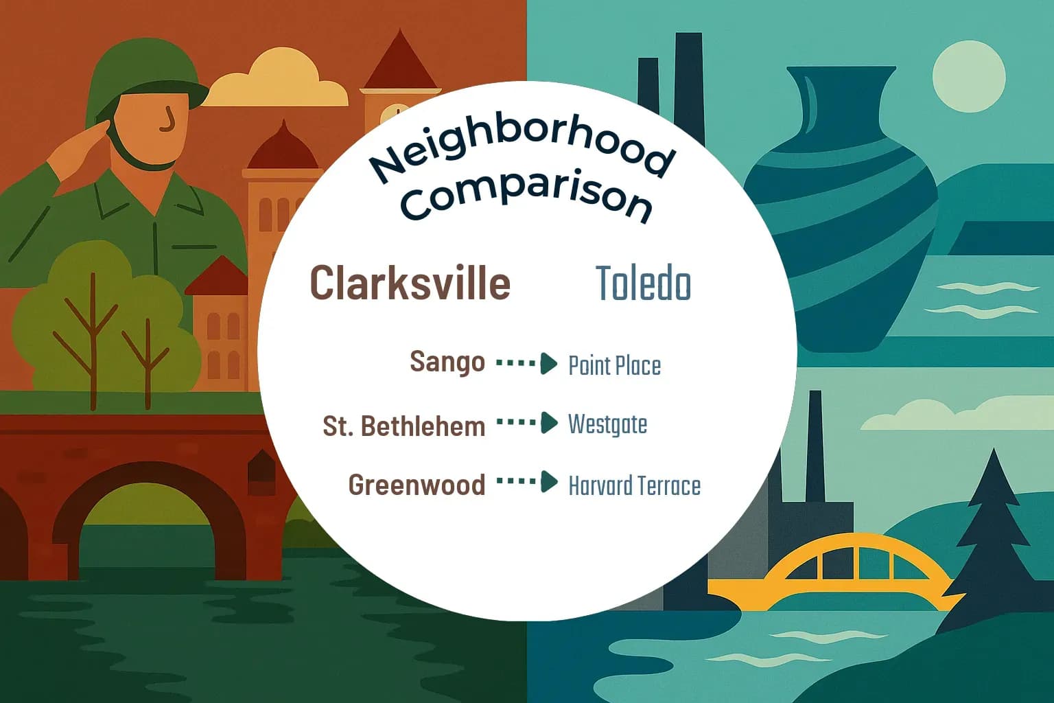 Clarksville vs Toledo Neighborhood Comparison