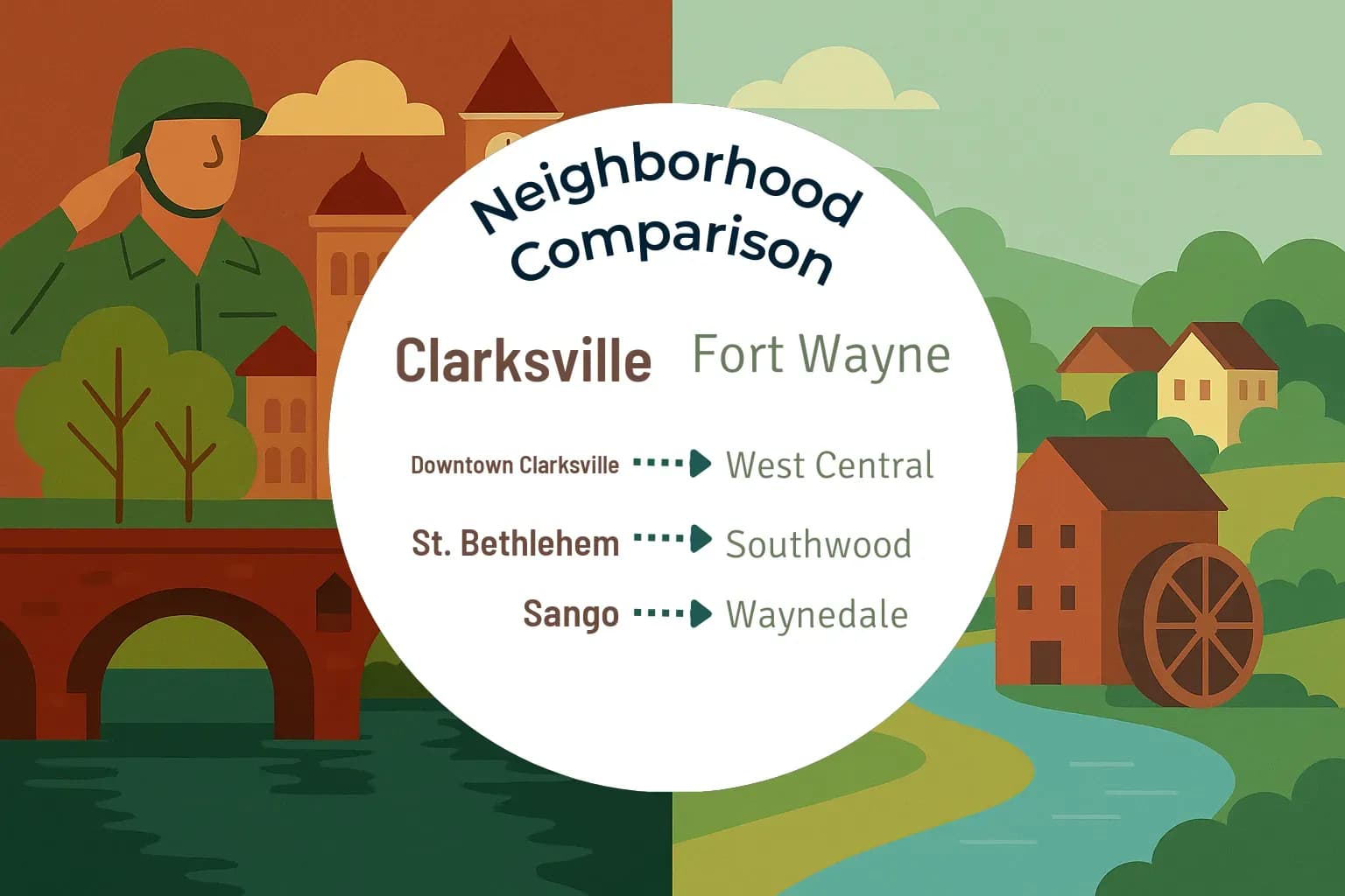 Clarksville vs Fort Wayne Neighborhood Comparison