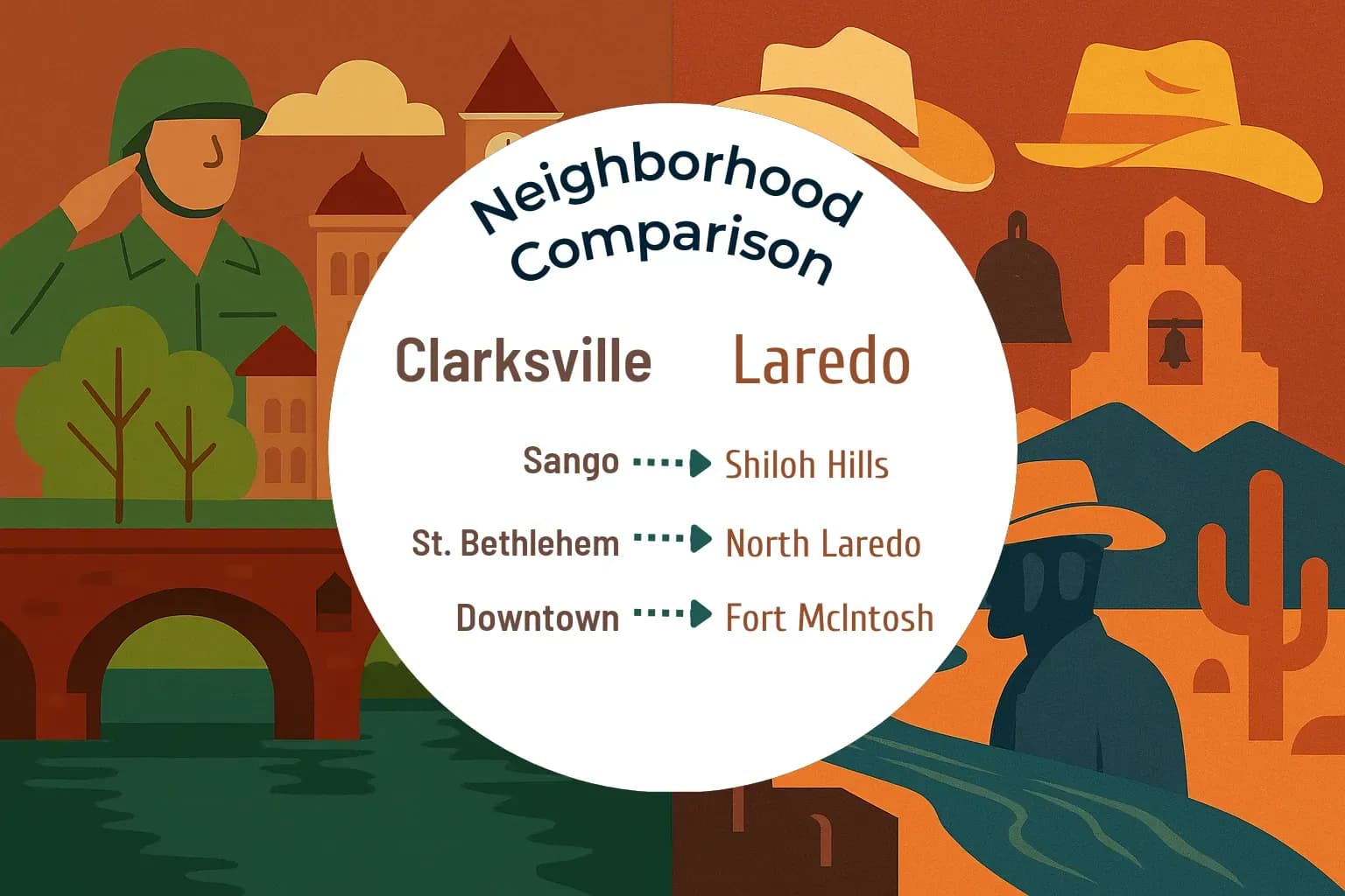 Clarksville vs Laredo Neighborhood Comparison