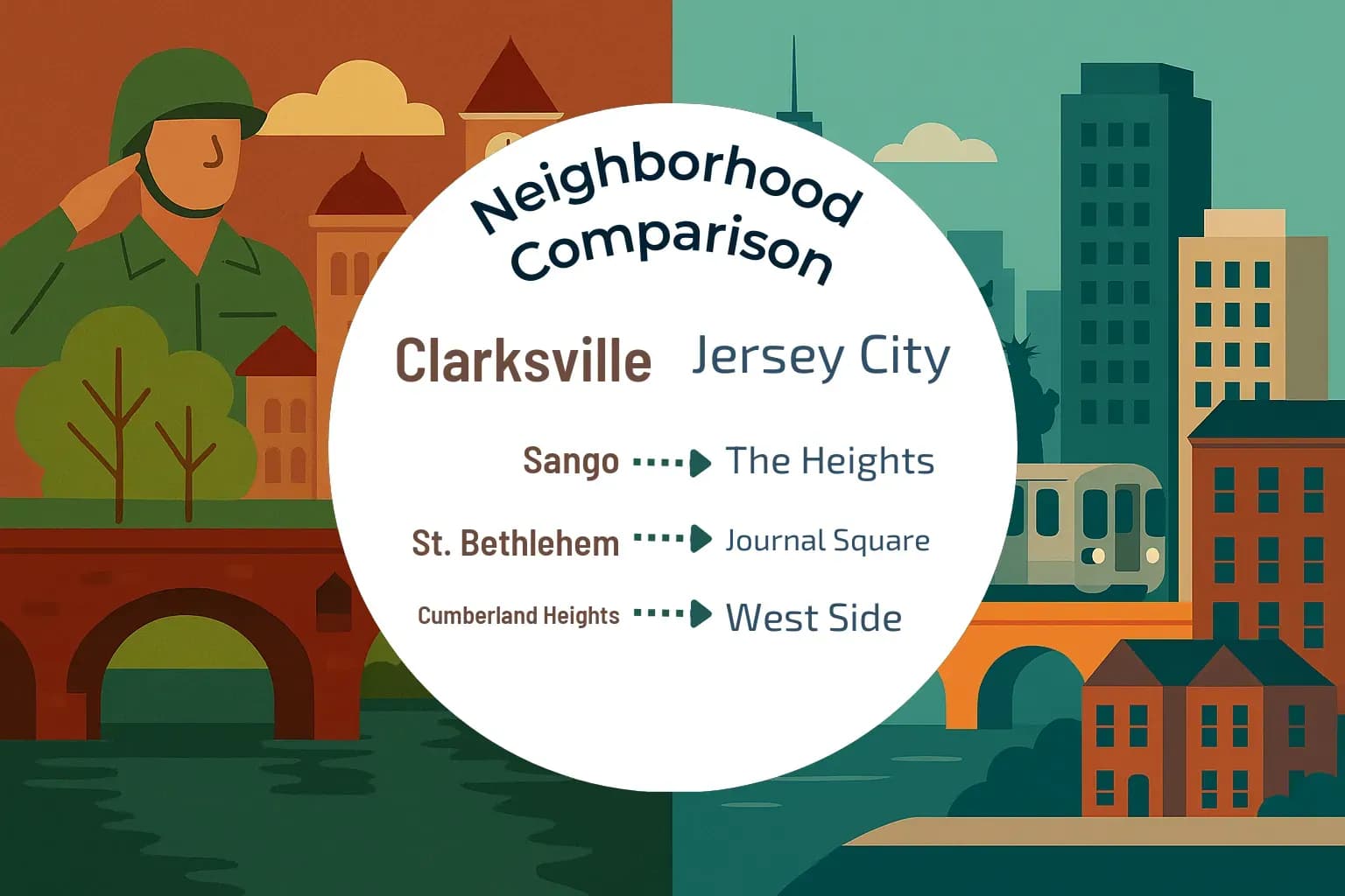Clarksville vs Jersey City Neighborhood Comparison
