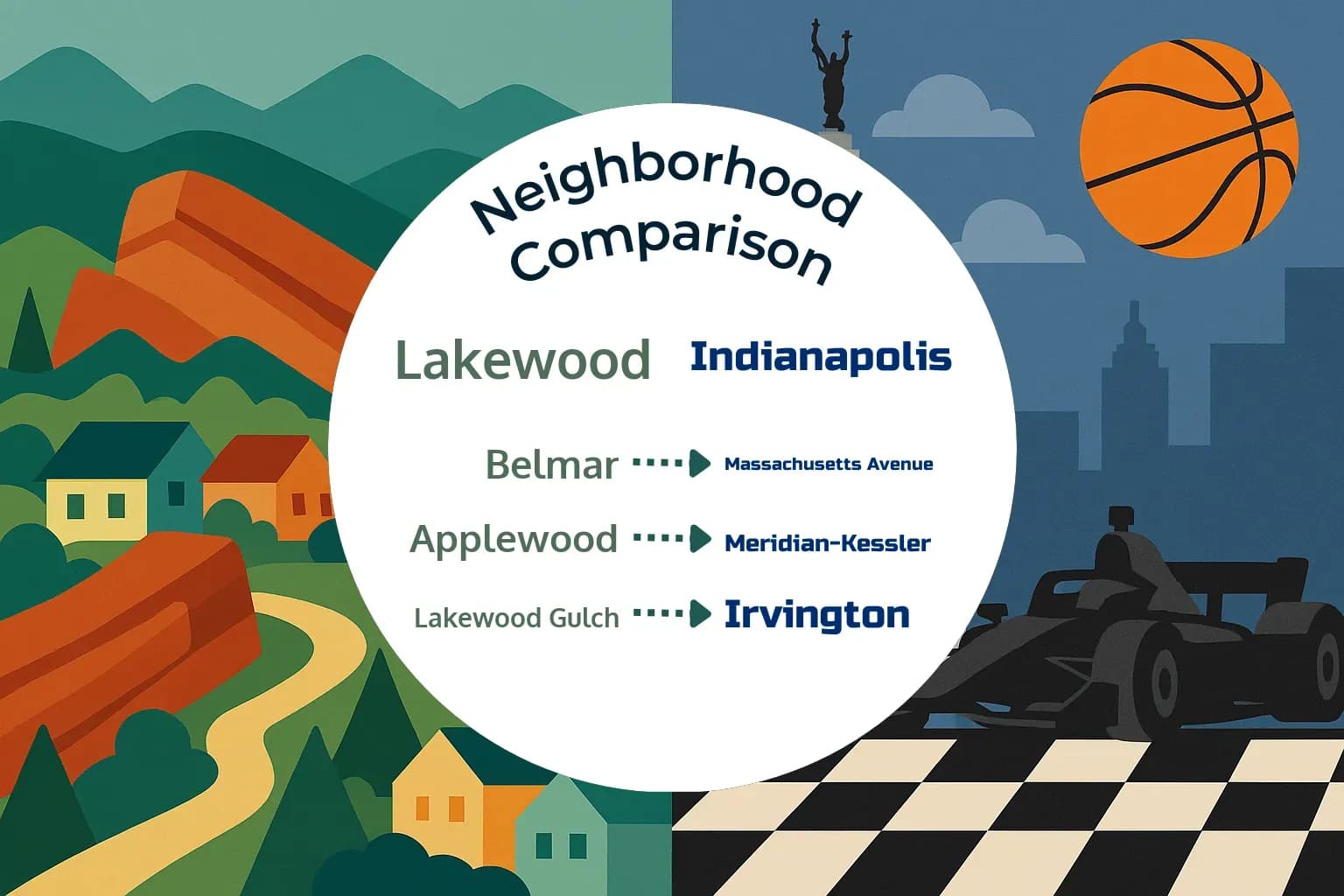 Lakewood vs Indianapolis Neighborhood Comparison