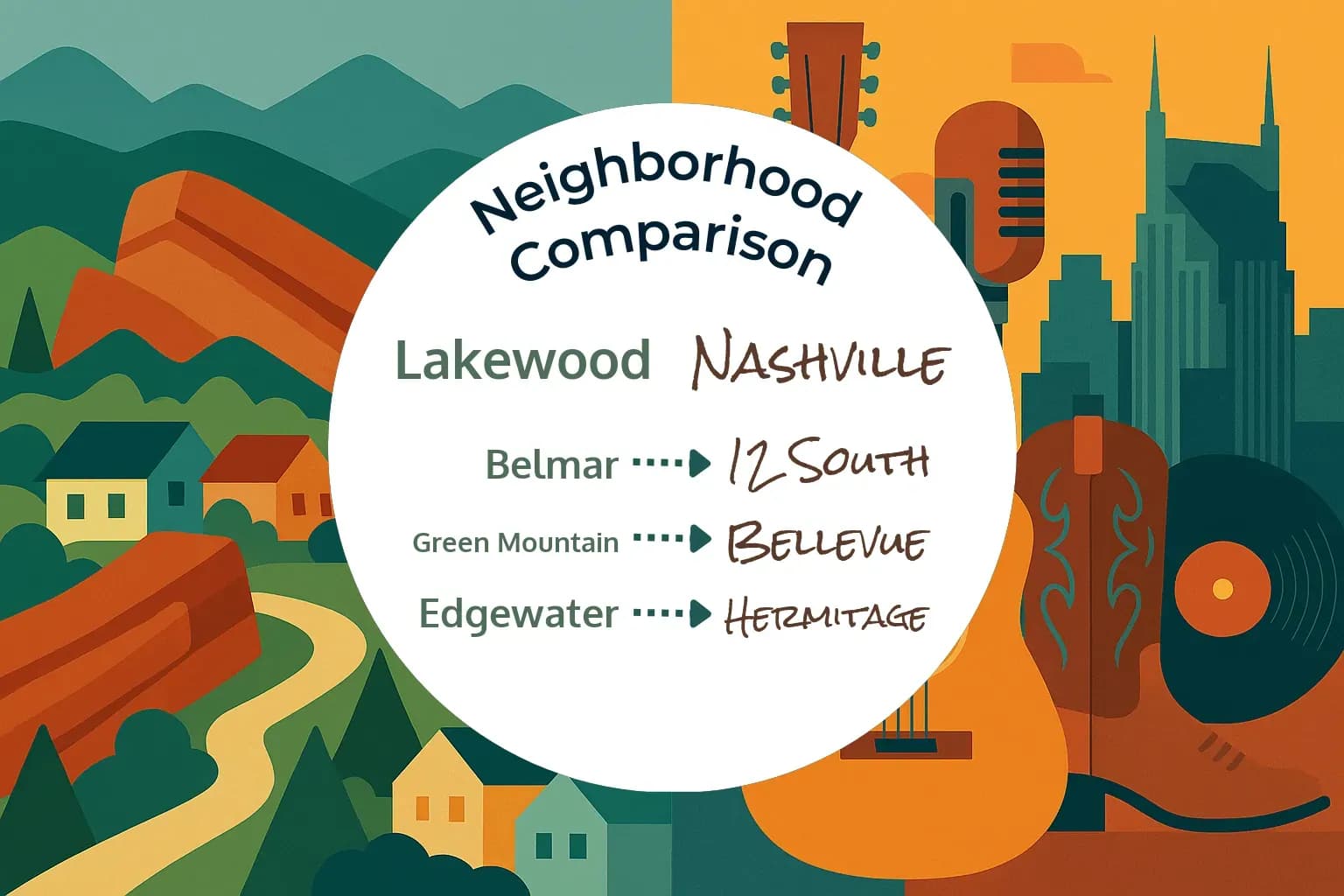 Lakewood vs Nashville Neighborhood Comparison