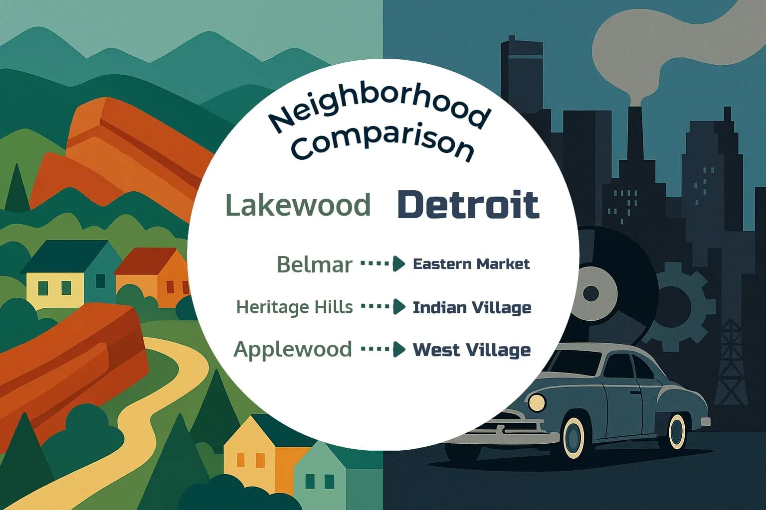 Lakewood vs Detroit Neighborhood Comparison