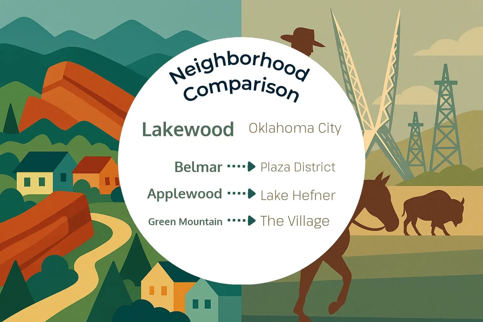Lakewood vs Oklahoma City Neighborhood Comparison