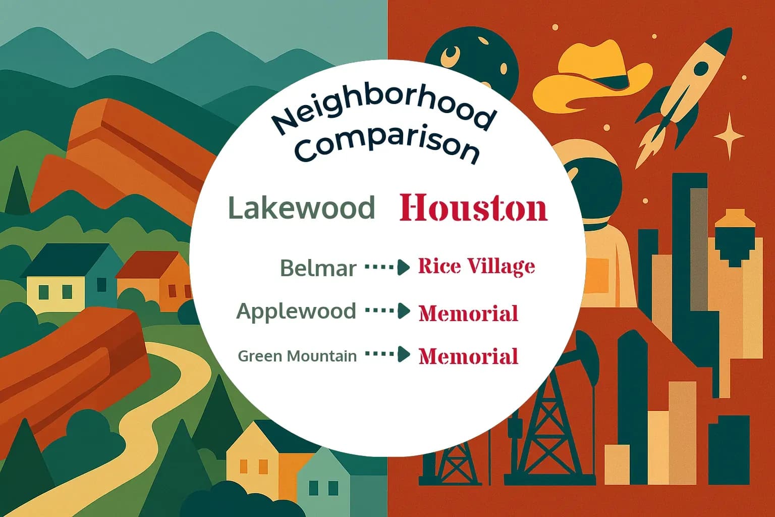 Lakewood vs Houston Neighborhood Comparison