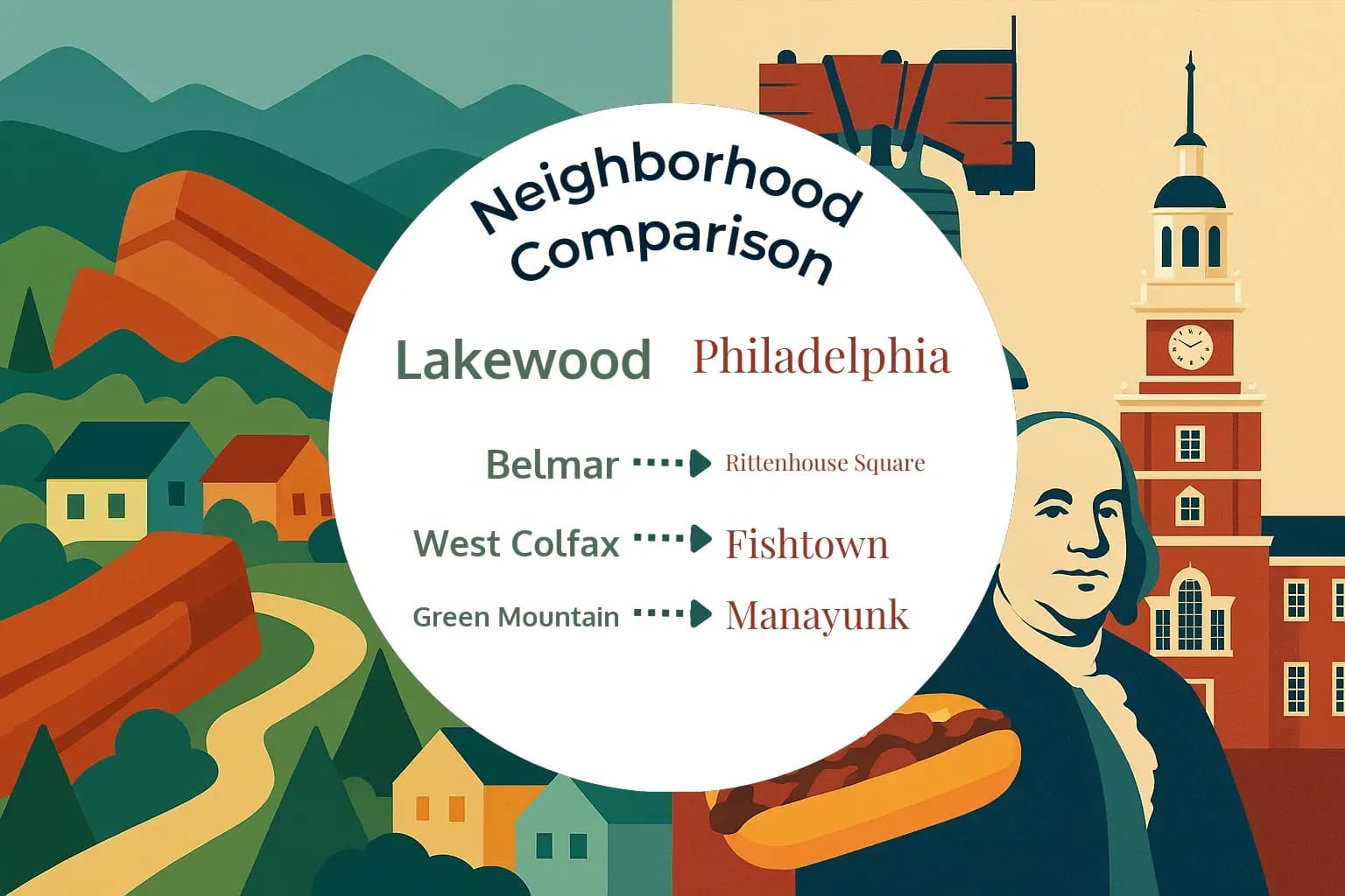 Lakewood vs Philadelphia Neighborhood Comparison