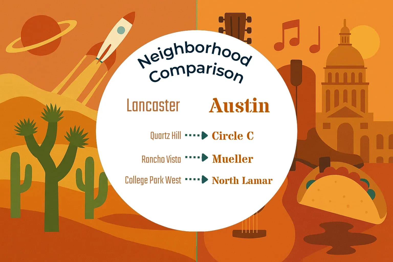 Lancaster vs Austin Neighborhood Comparison
