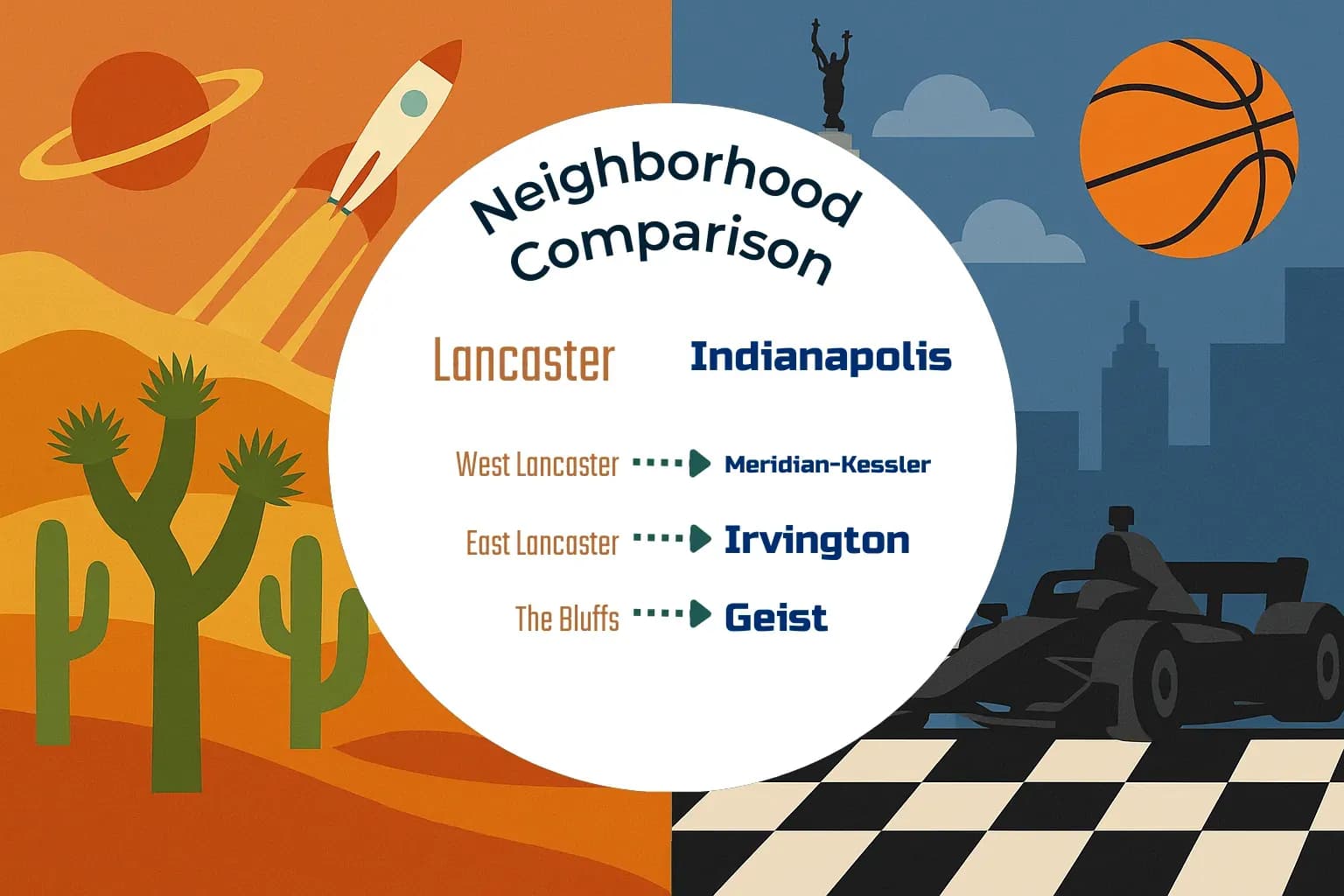 Lancaster vs Indianapolis Neighborhood Comparison
