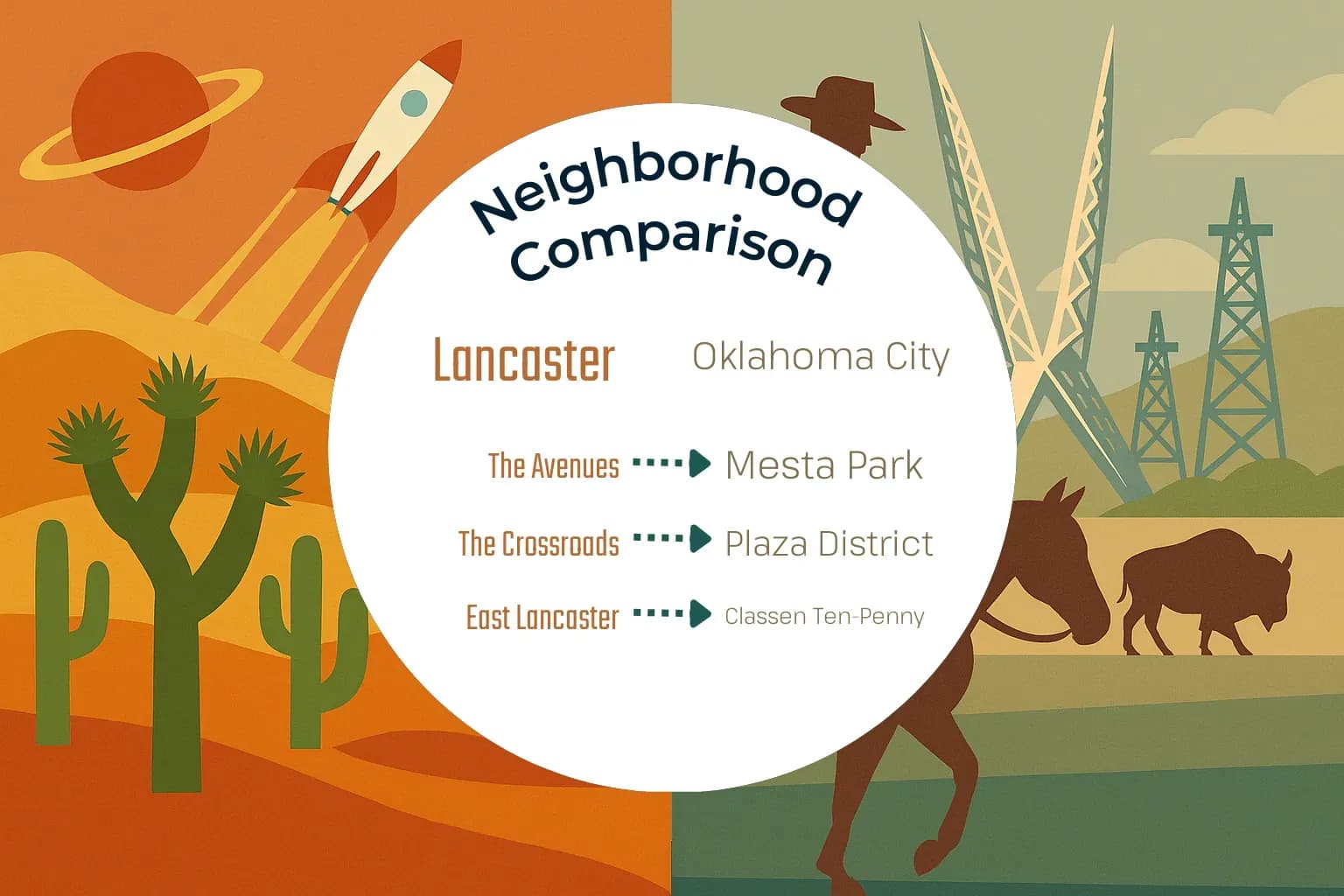 Lancaster vs Oklahoma City Neighborhood Comparison