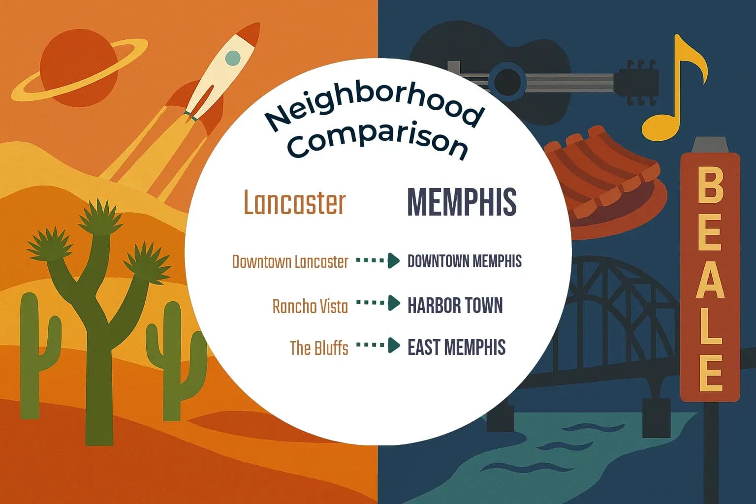 Lancaster vs Memphis Neighborhood Comparison