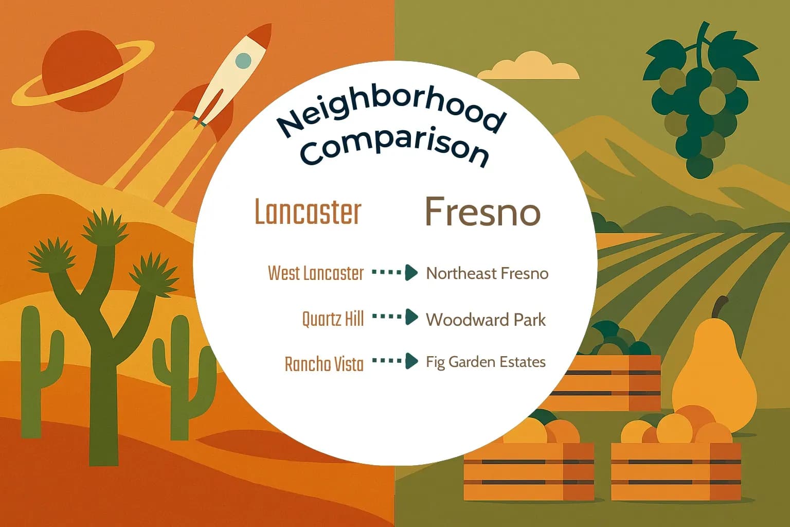Lancaster vs Fresno Neighborhood Comparison