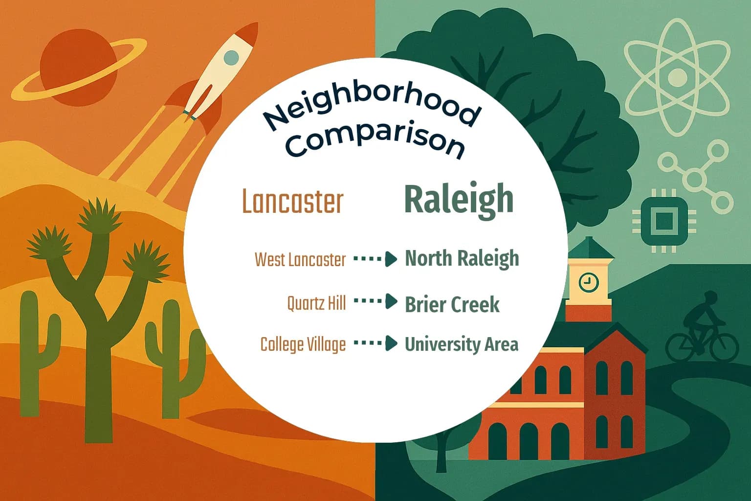 Lancaster vs Raleigh Neighborhood Comparison