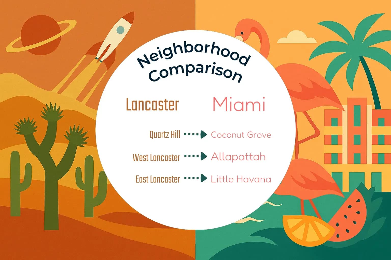 Lancaster vs Miami Neighborhood Comparison