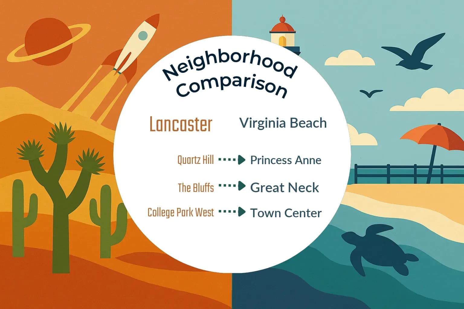Lancaster vs Virginia Beach Neighborhood Comparison