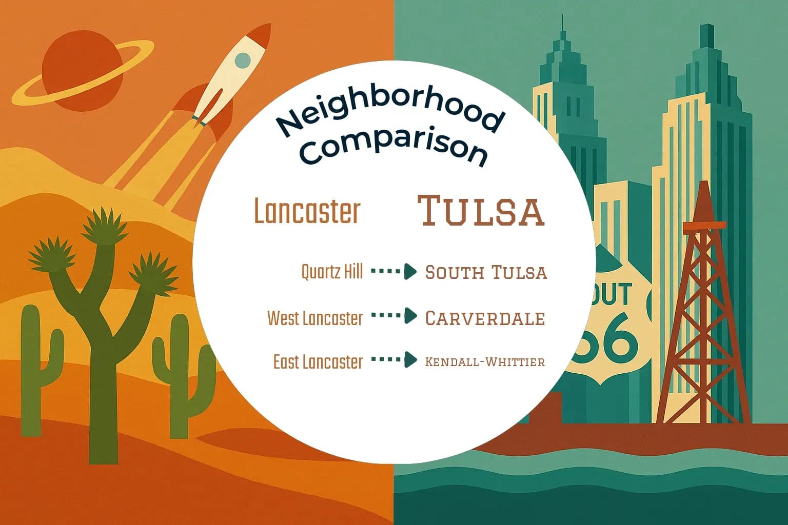 Lancaster vs Tulsa Neighborhood Comparison
