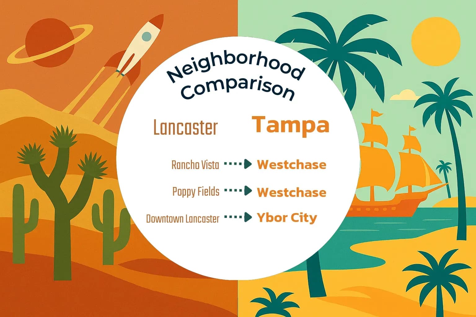 Lancaster vs Tampa Neighborhood Comparison