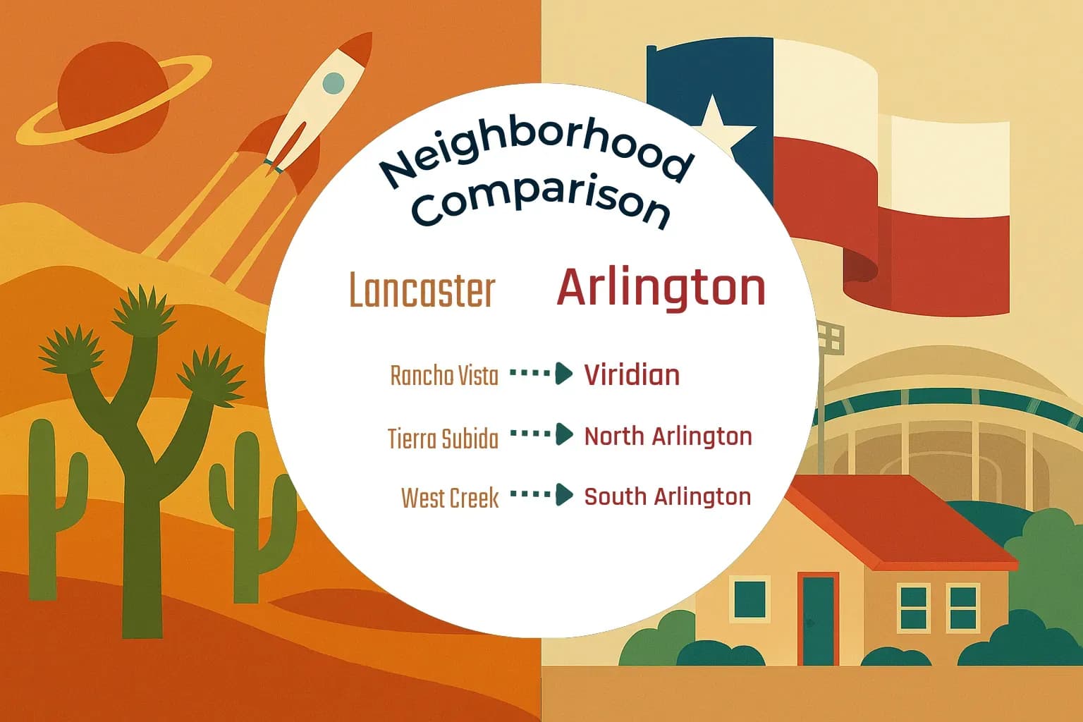Lancaster vs Arlington Neighborhood Comparison