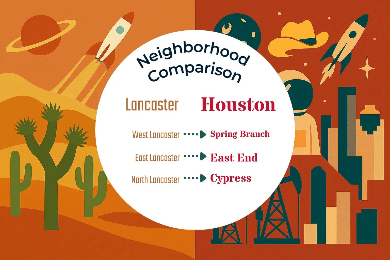 Lancaster vs Houston Neighborhood Comparison