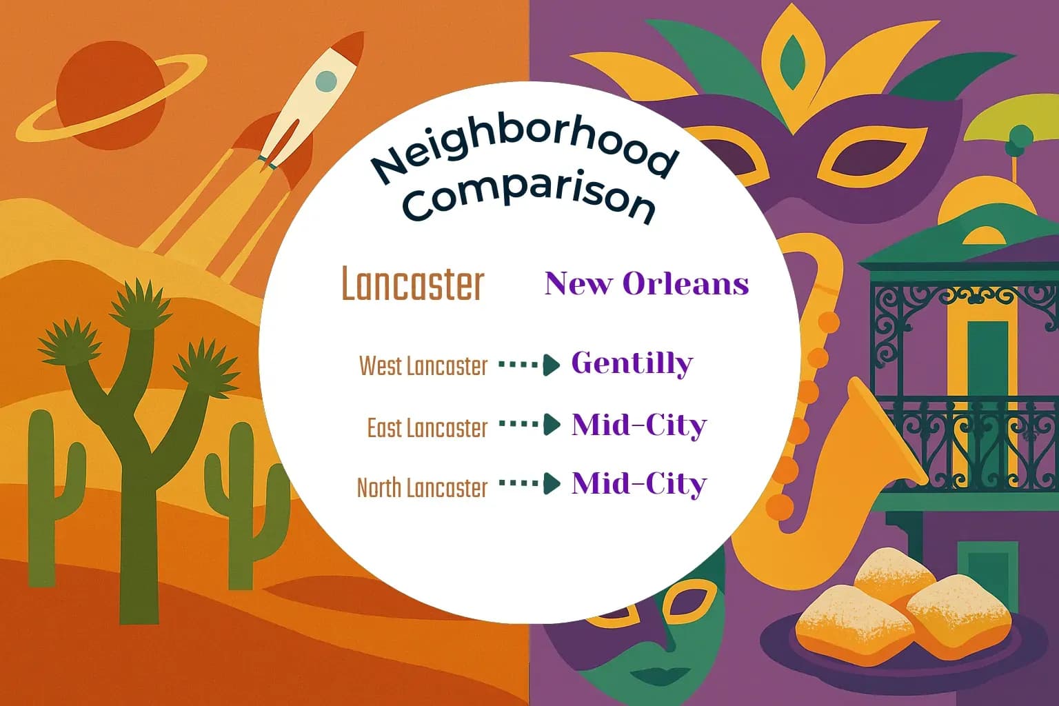 Lancaster vs New Orleans Neighborhood Comparison