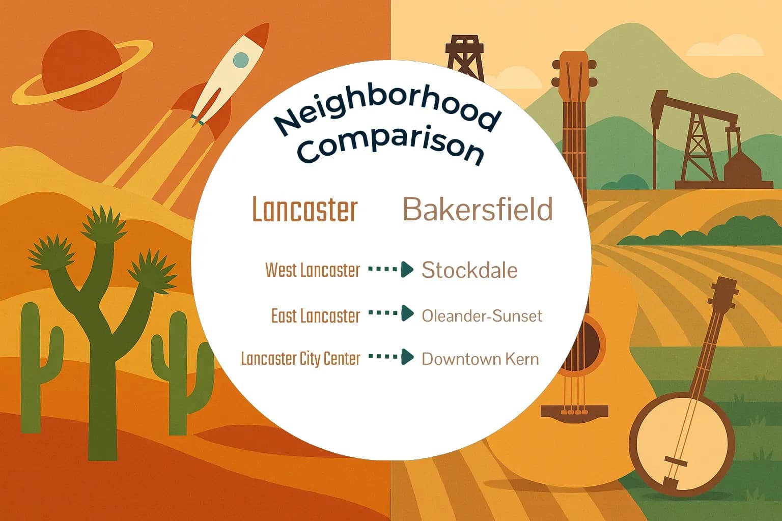 Lancaster vs Bakersfield Neighborhood Comparison