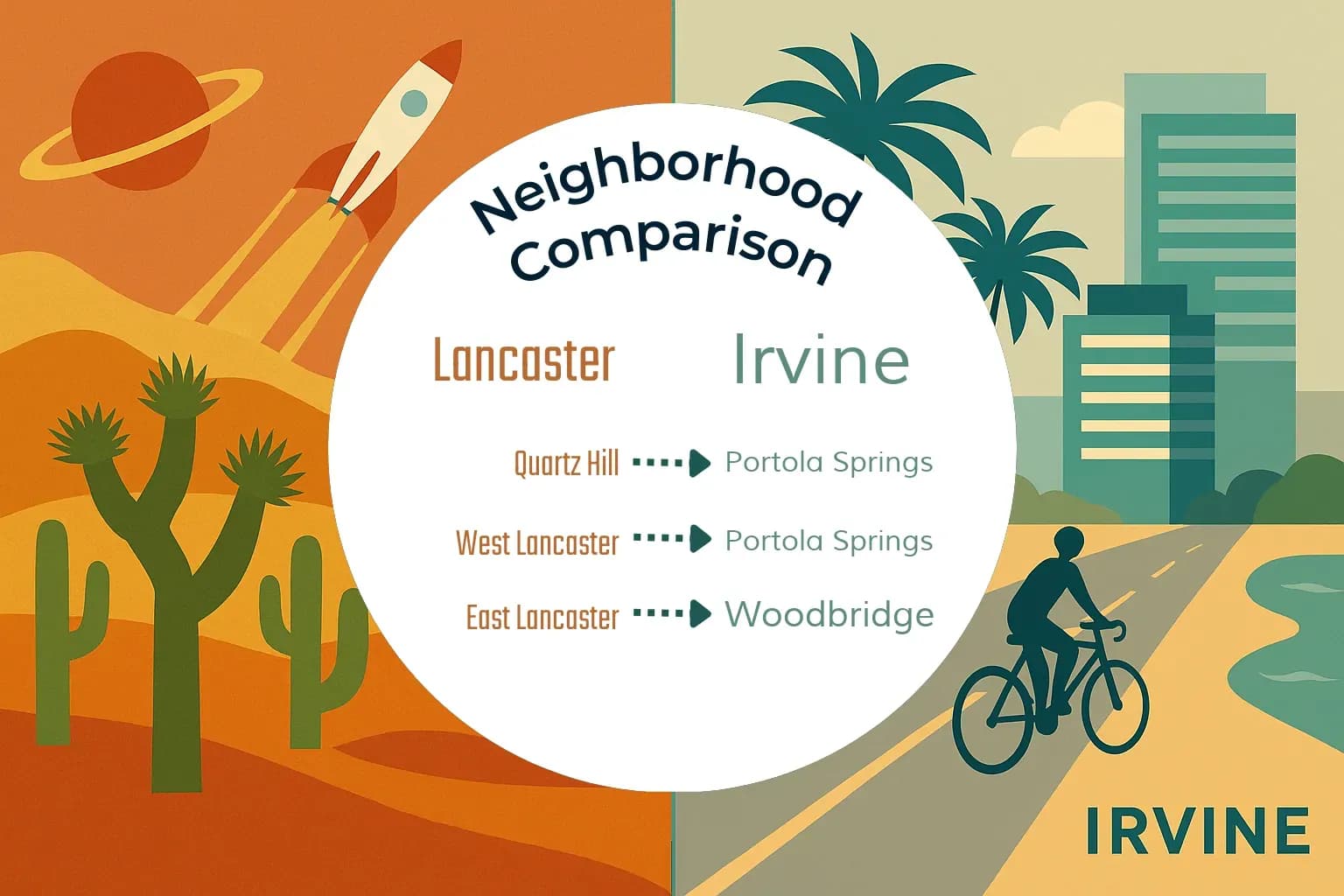 Lancaster vs Irvine Neighborhood Comparison