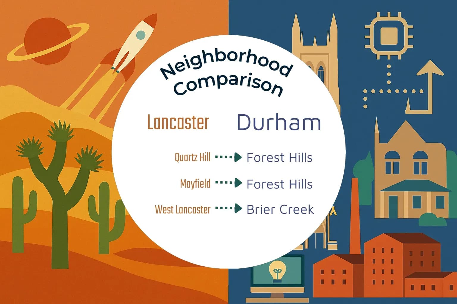 Lancaster vs Durham Neighborhood Comparison