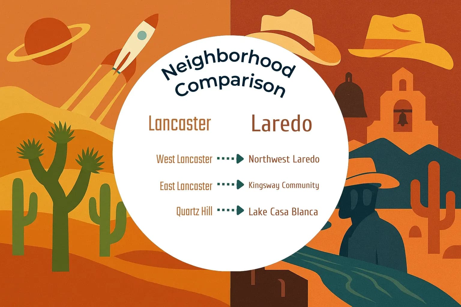 Lancaster vs Laredo Neighborhood Comparison