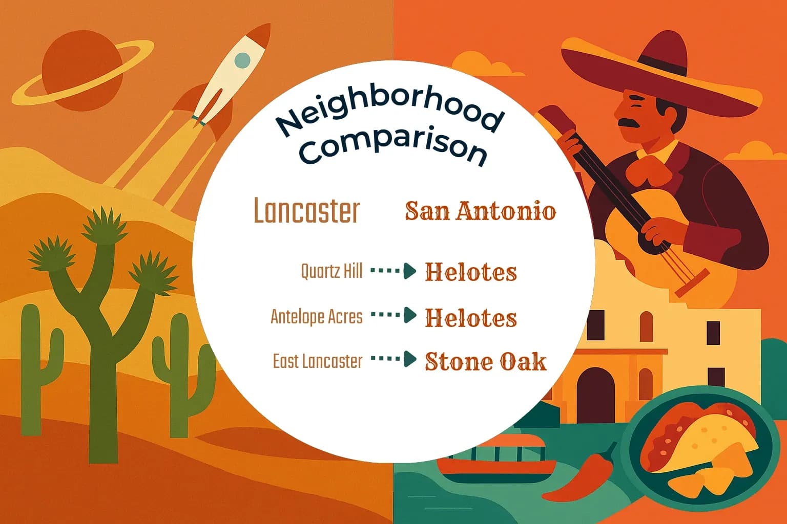 Lancaster vs San Antonio Neighborhood Comparison