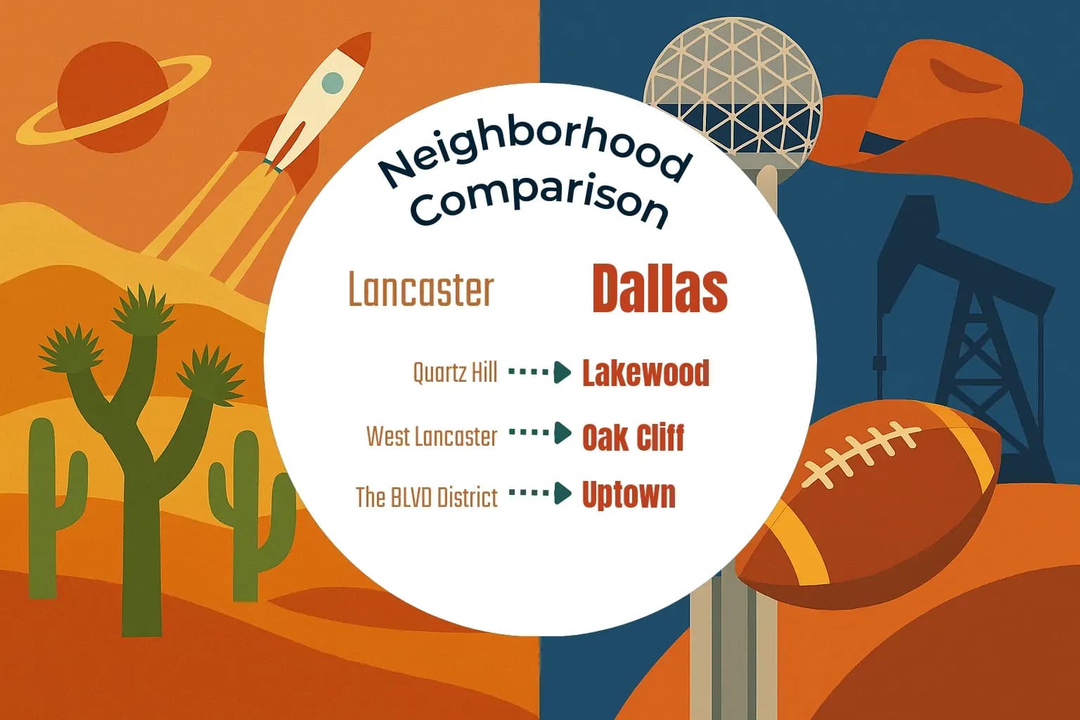 Lancaster vs Dallas Neighborhood Comparison