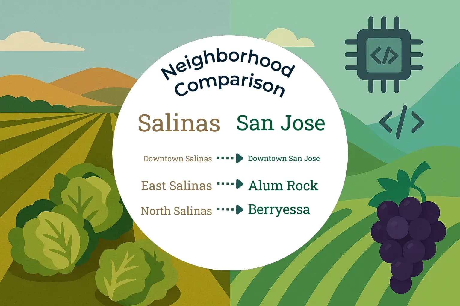 Salinas vs San Jose Neighborhood Comparison