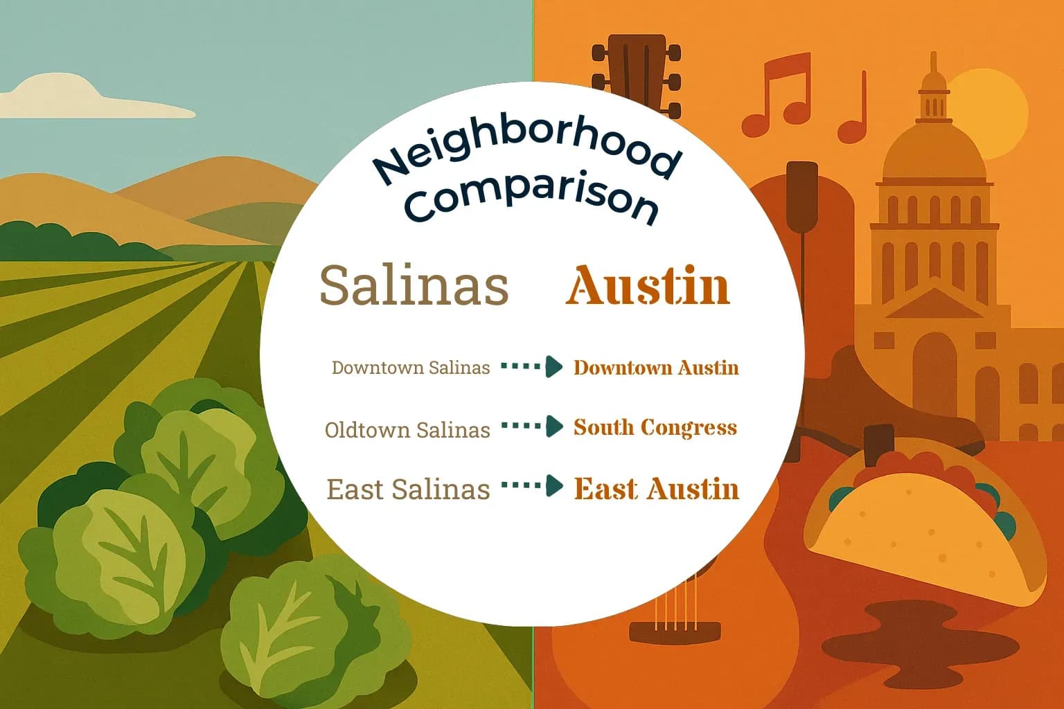 Salinas vs Austin Neighborhood Comparison