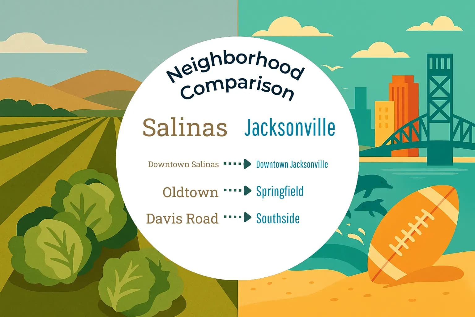 Salinas vs Jacksonville Neighborhood Comparison