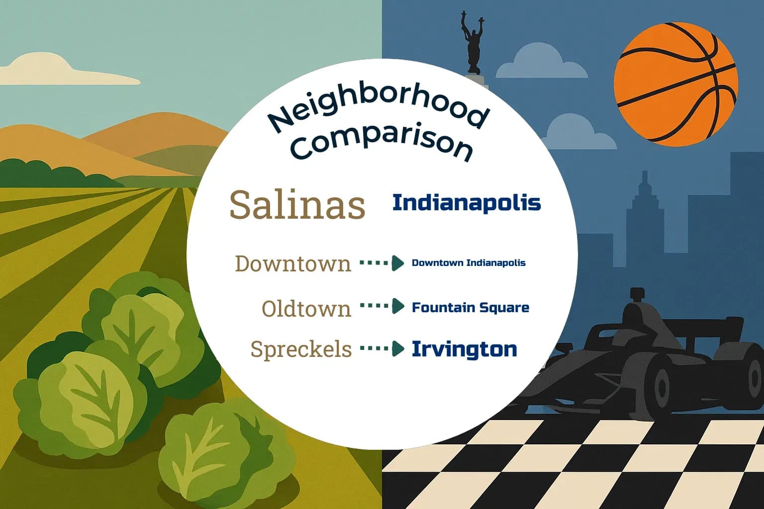 Salinas vs Indianapolis Neighborhood Comparison