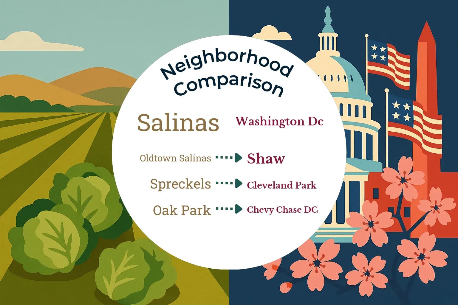 Salinas vs Washington DC Neighborhood Comparison