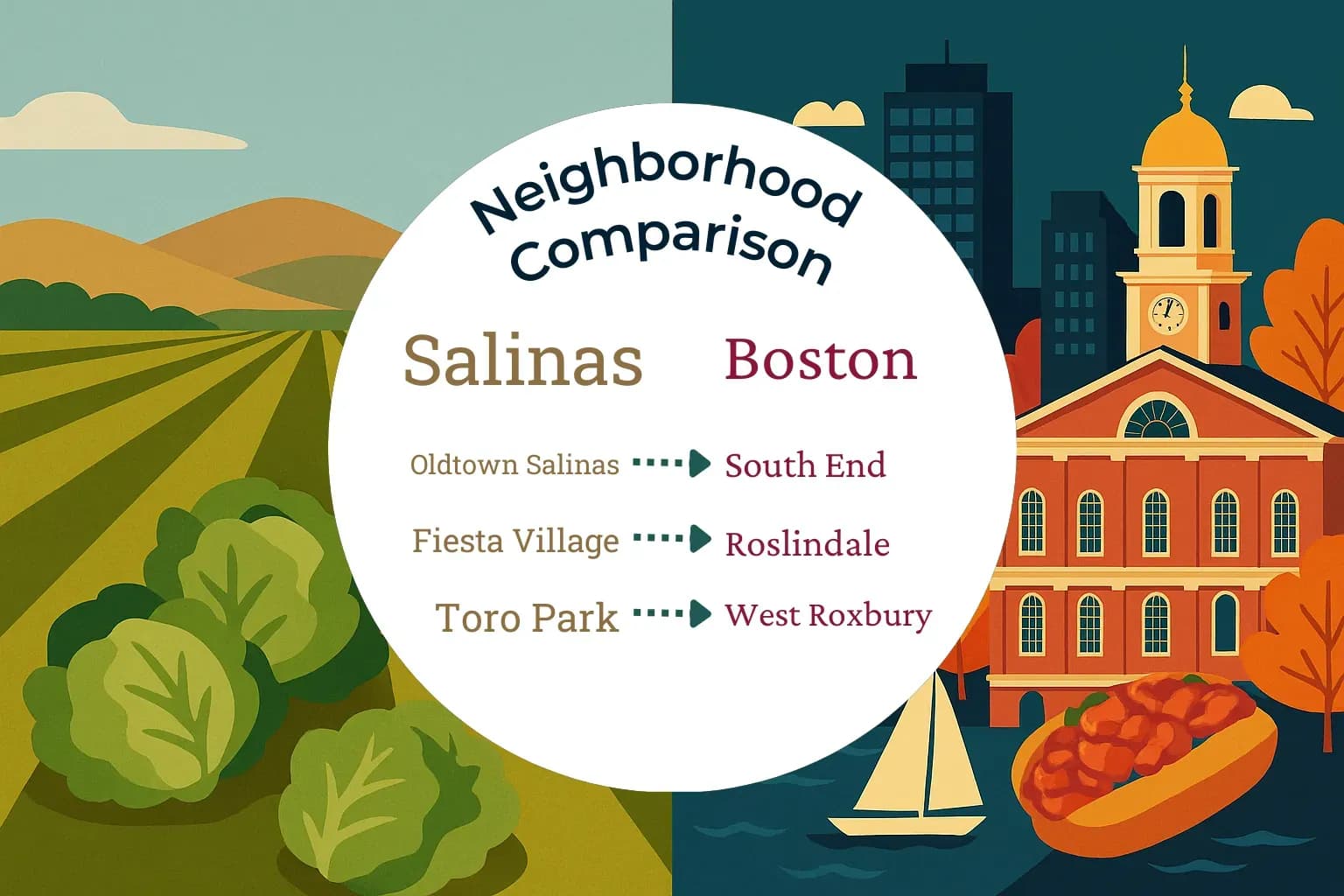 Salinas vs Boston Neighborhood Comparison