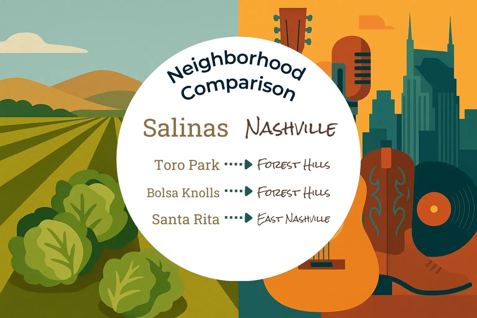 Salinas vs Nashville Neighborhood Comparison