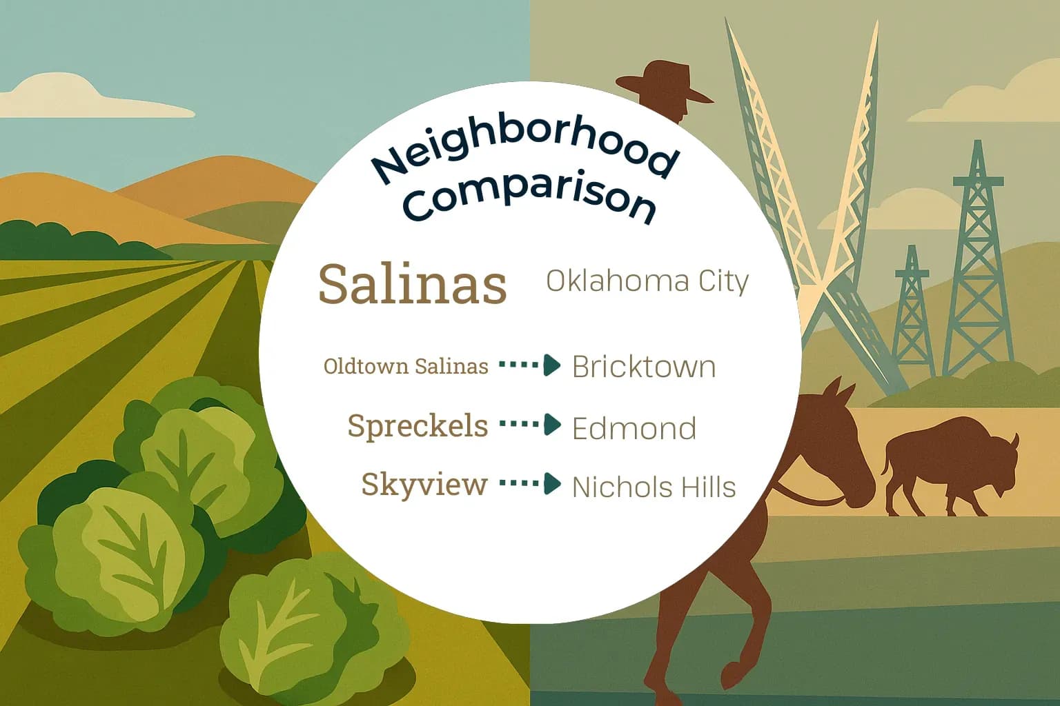 Salinas vs Oklahoma City Neighborhood Comparison