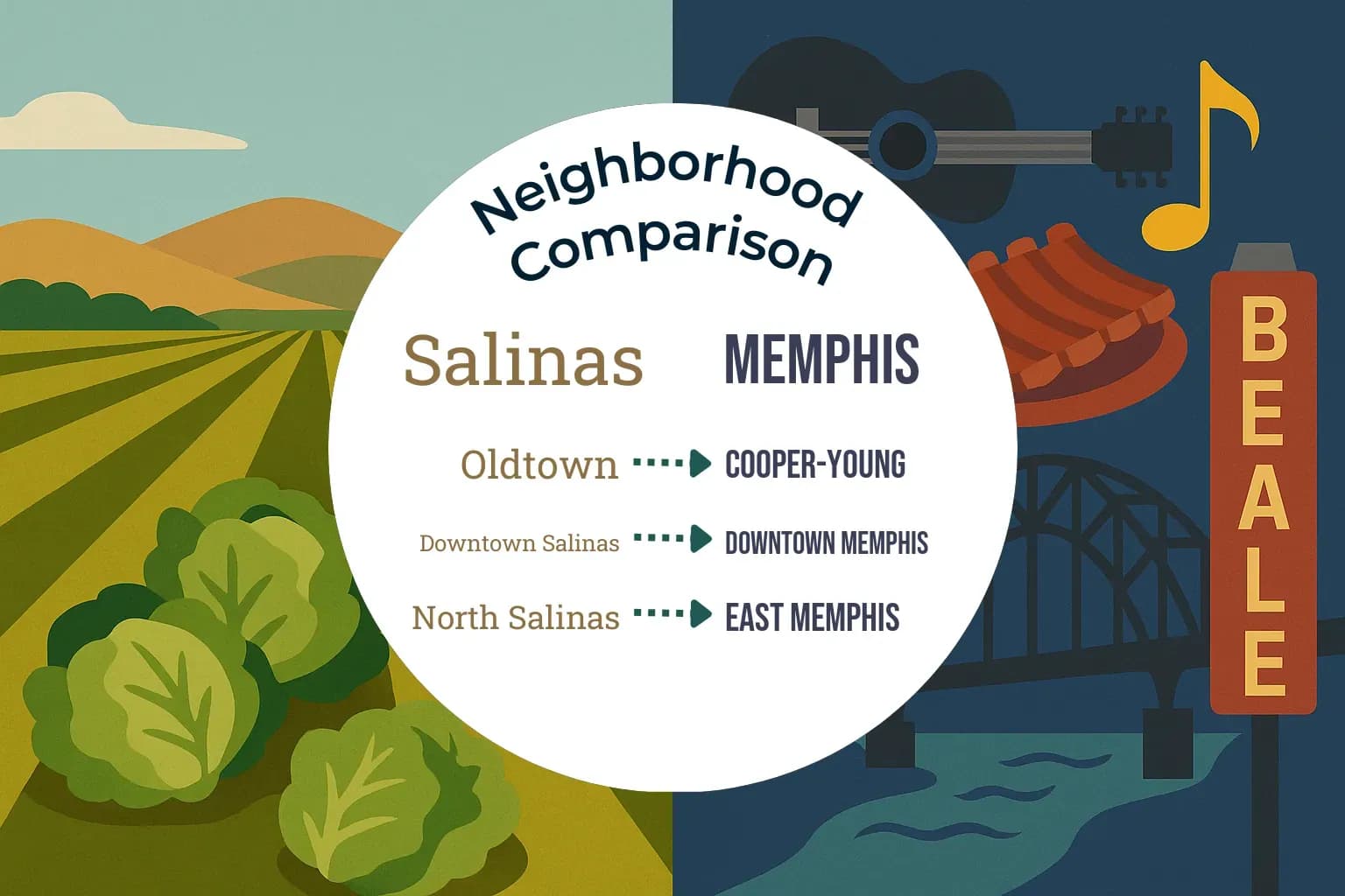 Salinas vs Memphis Neighborhood Comparison