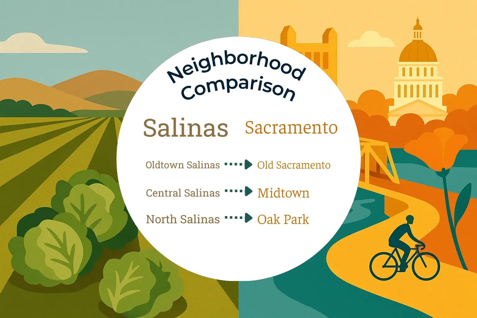Salinas vs Sacramento Neighborhood Comparison