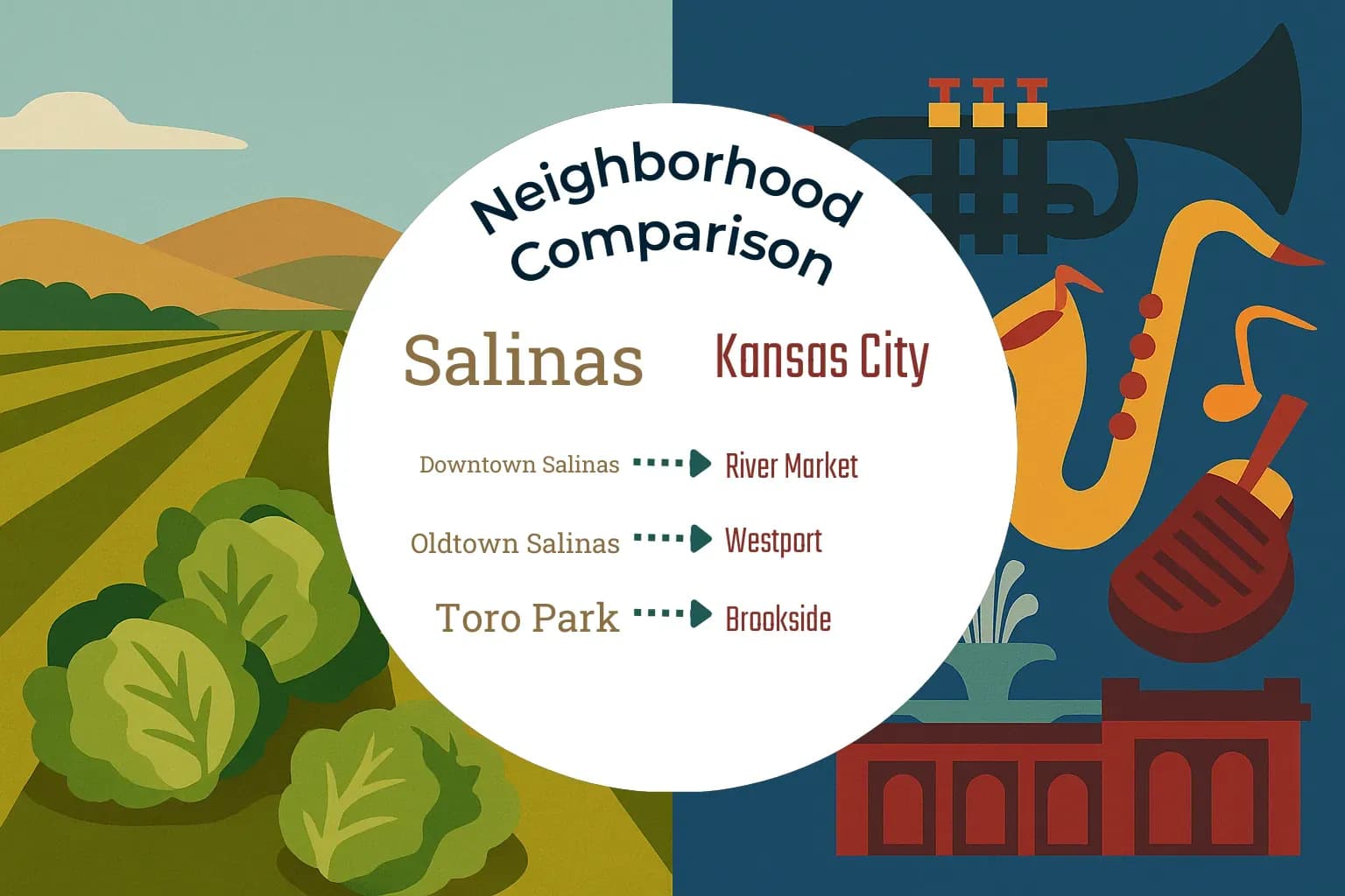 Salinas vs Kansas City Neighborhood Comparison